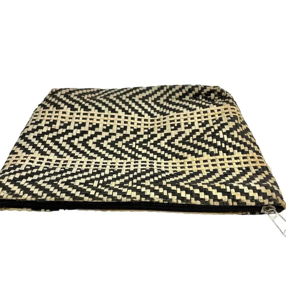 Shiraleah Chicago Shiloh Woven Chevron Zip Pouch Cosmetic Bag Clutch